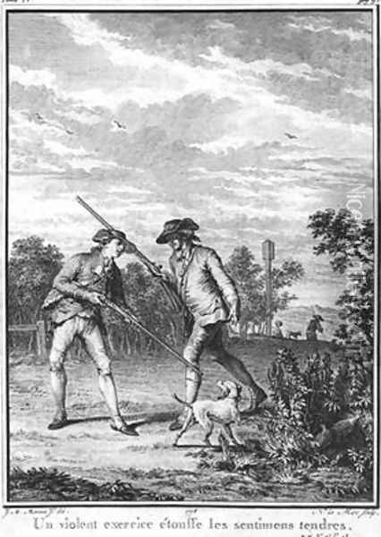 Illustration from LEmile by Jean-Jacques Rousseau 1712-78 2 Oil Painting - Jean-Michel Moreau