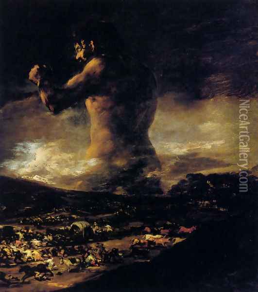 The Colossus Oil Painting - Francisco De Goya y Lucientes