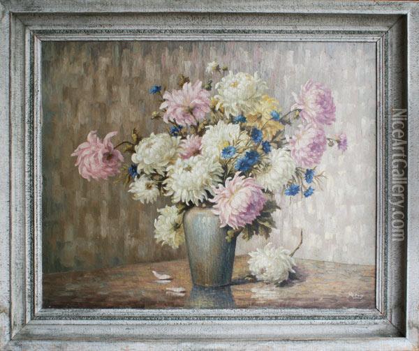 Floral Still Life Oil Painting - Victor Petry