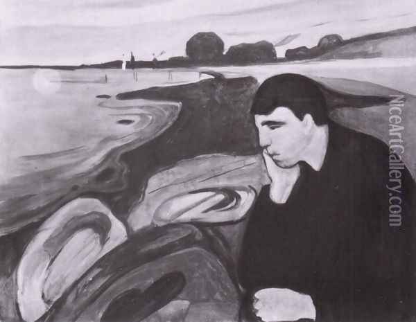 melancolie 1901 Oil Painting - Edvard Munch