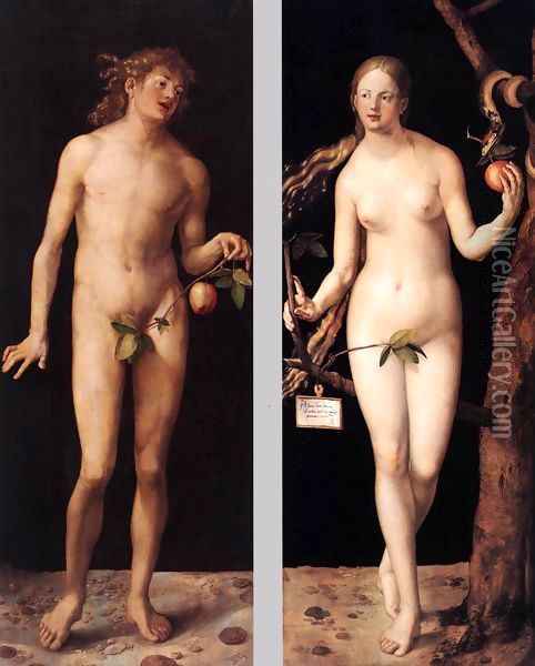 Adam and Eve 3 Oil Painting - Albrecht Durer