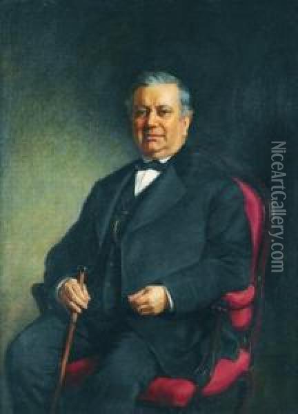 Retrato De D. Basilio Avial Oil Painting - Ignacio Suarez Llanos