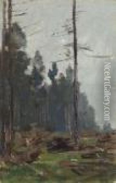 Herbstliche Waldlichtung Oil Painting - Nelson Gray Kinsley