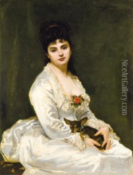 Portrait De Madame Henry Fouquier Oil Painting -  Carolus-Duran