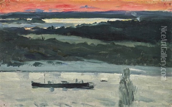 Volga Oil Painting - Mikhail Vasilievich Nesterov