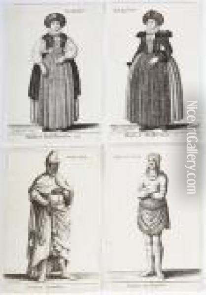 Ornatus Mulebris Anglicans On The Several Habits Of English Women Oil Painting - Wenceslaus Hollar