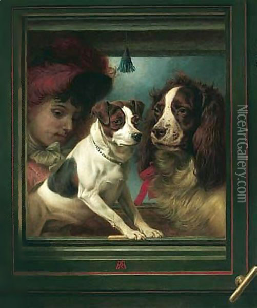 Happy Dogs Oil Painting - Richard Ansdell