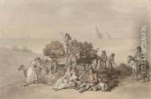 The Midday Rest Oil Painting - Thomas Rowlandson