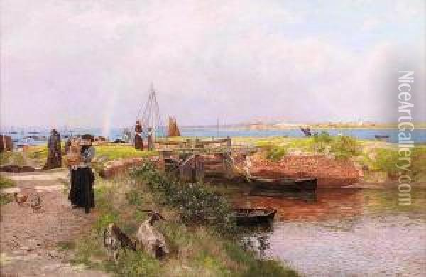 The Fisherman's Return Oil Painting - Martin Snape