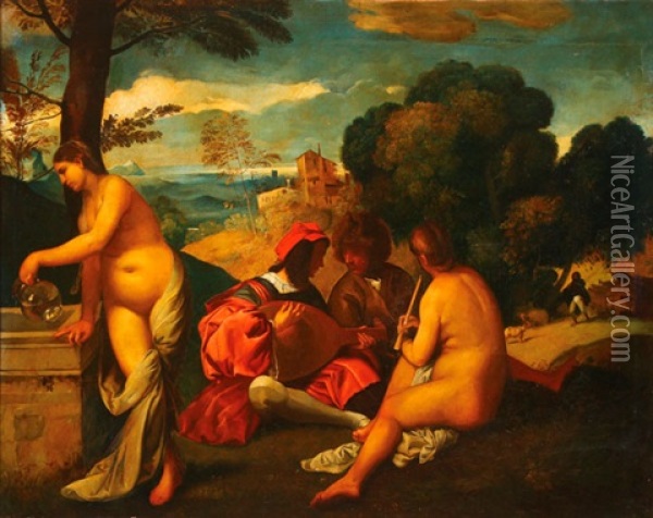 Pastoral Concert Oil Painting -  Giorgione