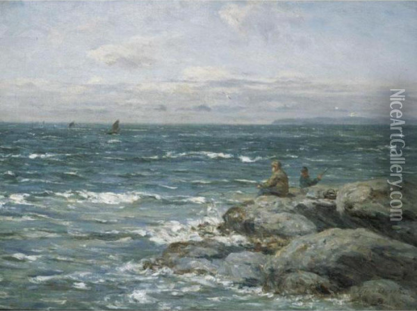 Fishing On The West Coast Oil Painting - Joseph Henderson