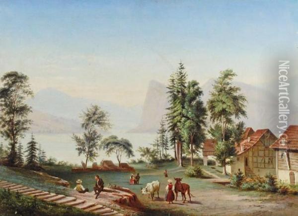 Pejzaz Tyrolski Oil Painting - Frederick Hendrik Kaemmerer