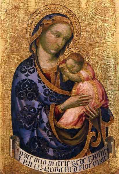 Virgin and Child Oil Painting - Jacobello Del Fiore