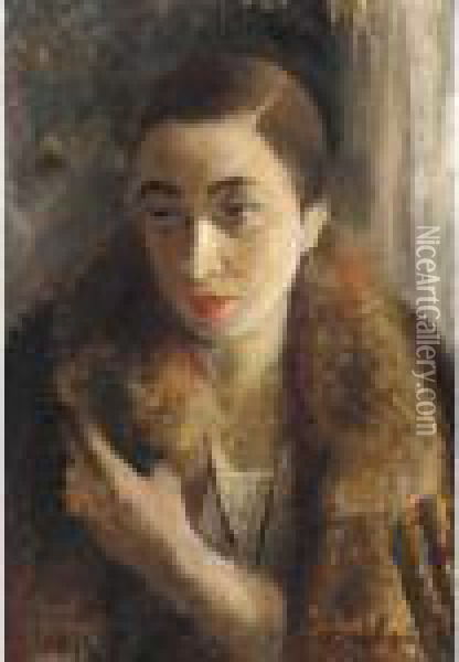Portrait Of Rose Laroque Granoff Oil Painting - Vera Rockline