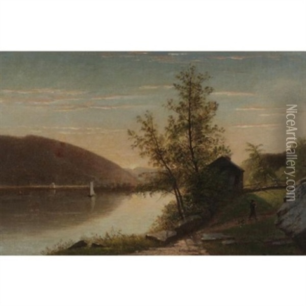 Hut On The Hudson Oil Painting - James Augustus Suydam