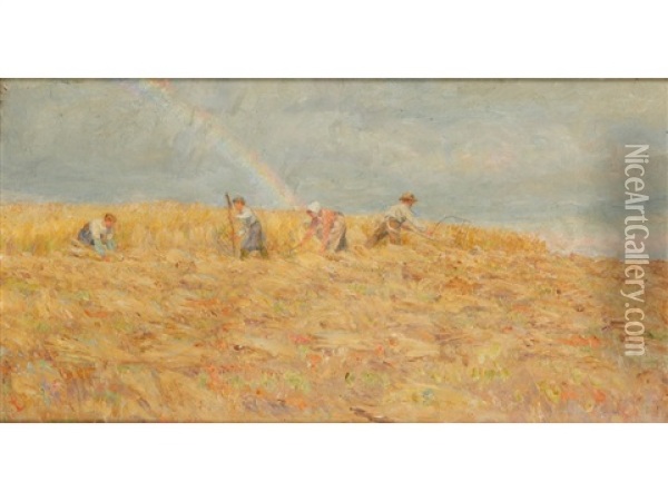 Haymaking Oil Painting - Lionel Percy Smythe