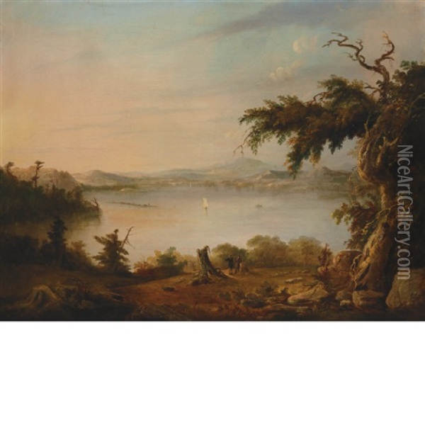 Sebago Pond, Main(e) Oil Painting - Charles Codman
