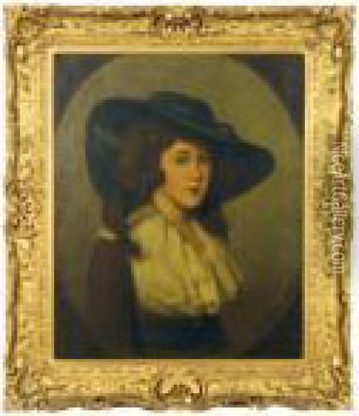 Portrait Of A Lady, Traditionally Identified As Mildred, Countessof Derby Oil Painting - George Romney