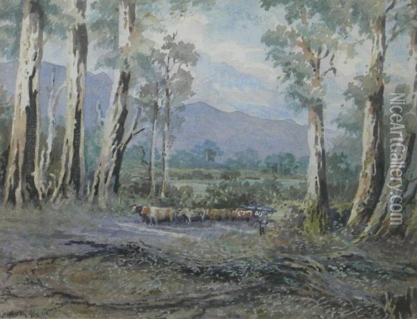 Australian Landscape Oil Painting - John Hamilton Glass