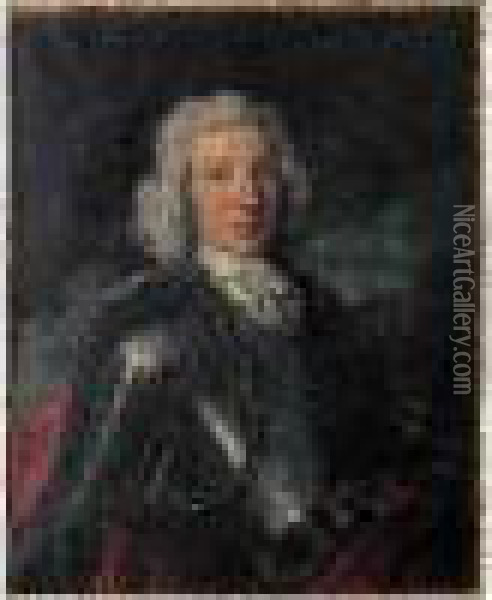 Portrait Presume De Monsieur M.j. Demichel Oil Painting - Jean-Baptiste Oudry