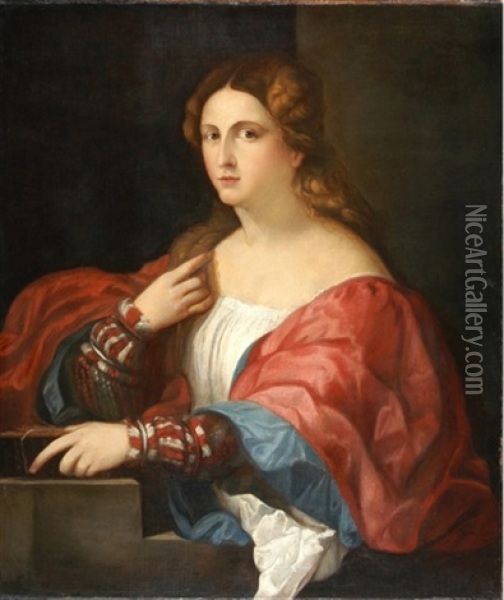 La Bella Oil Painting - Jacopo Palma il Vecchio