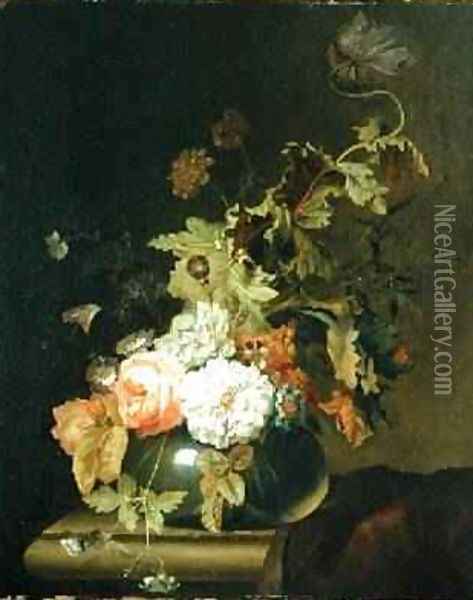 Flower Study Oil Painting - Herman van der Myn