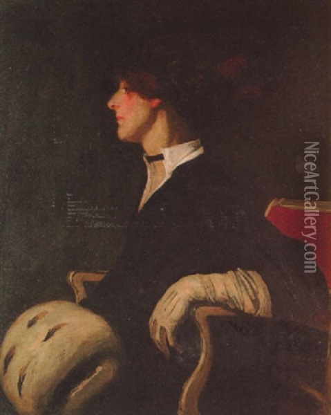 Portrait Of Mrs. Greiffenhagan Oil Painting - Maurice Greiffenhagen