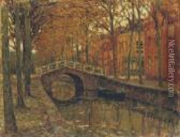 Le Canal, Delft Oil Painting - Henri Eugene Augustin Le Sidaner