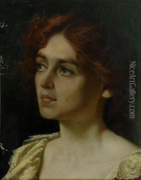 A Young Beauty Oil Painting - Alexander Rizzoni