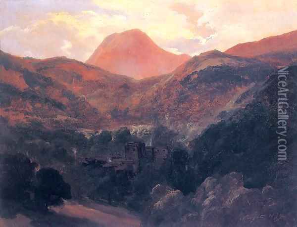 View of the Puy de Dome and Royat 1839 Oil Painting - Theodore Rousseau