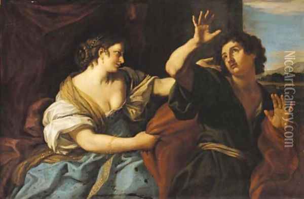 Joseph and Potiphar's wife Oil Painting - Jan Von Lis, Called Pan