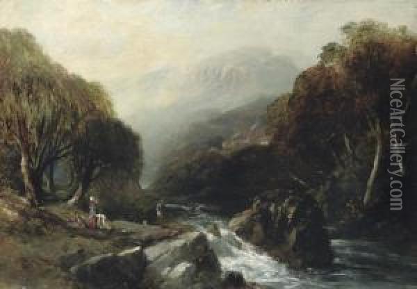 Mount Wellington, Hobart Oil Painting - John Skinner Prout
