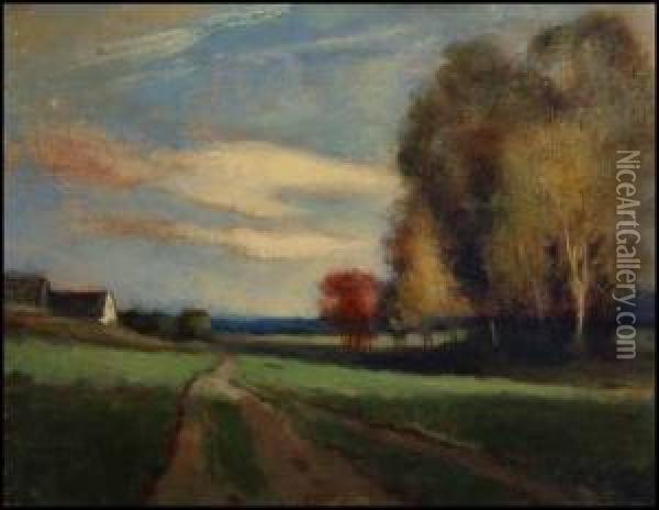Autumn, Sackville, Nb Oil Painting - John A. Hammond