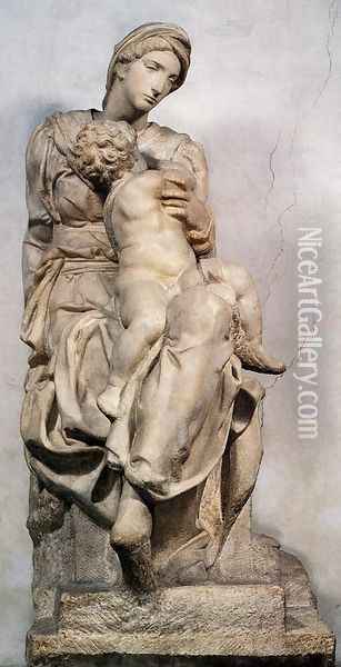 Medici Madonna Oil Painting - Michelangelo Buonarroti