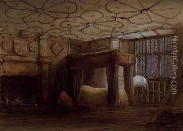 Jacobean Interior, 1845 Oil Painting - Thomas Charles Leeson Rowbotham