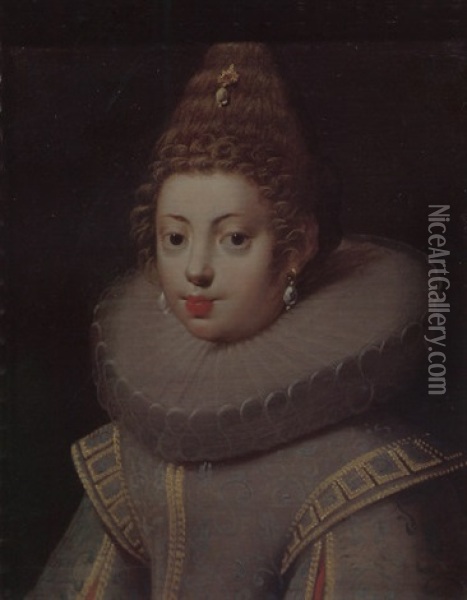 Portrait Of A Lady (marguerite De Valois?) Oil Painting - Claude Deruet