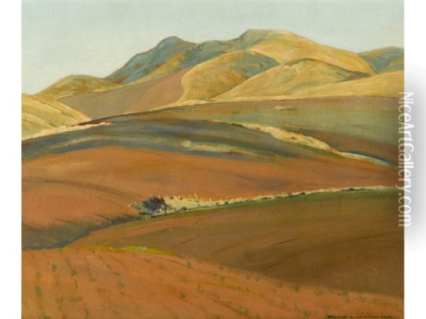 Barley Fields, Irvine Ranch Oil Painting - William Alexander Griffith