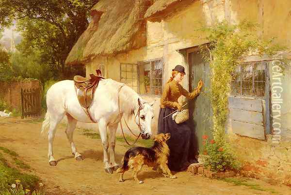 The Visitor Oil Painting - George Holmes