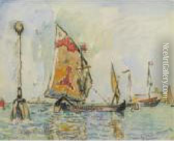 Venise, La Chioggia Oil Painting - Paul Signac