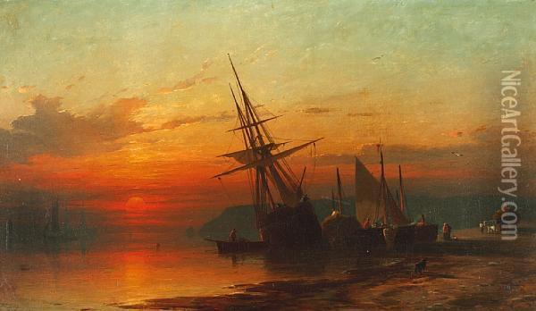 The Day's Catch Oil Painting - Francis Danby