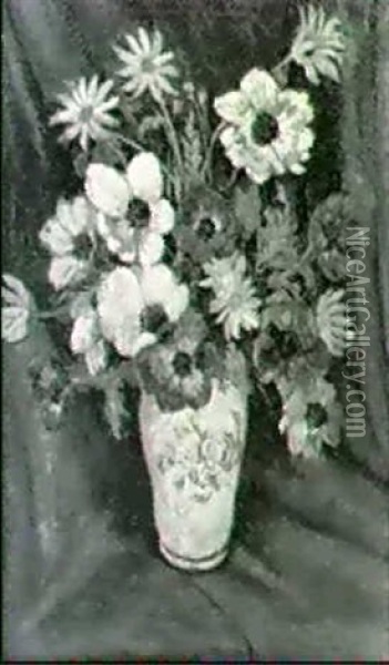 Blumenstilleben In Porzellanvase Oil Painting - Alexandre Altmann