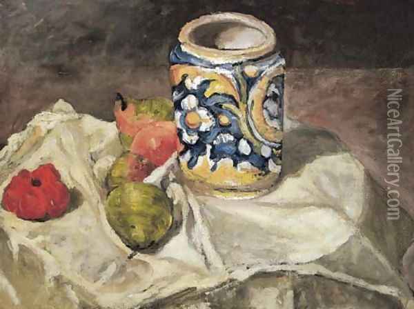 La faaence italienne Oil Painting - Paul Cezanne