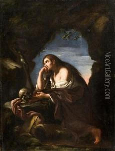 Maddalena Oil Painting - Giacinto Brandi