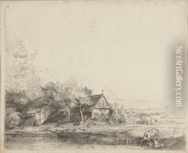 The Landscape With The Cow Oil Painting - Rembrandt Van Rijn