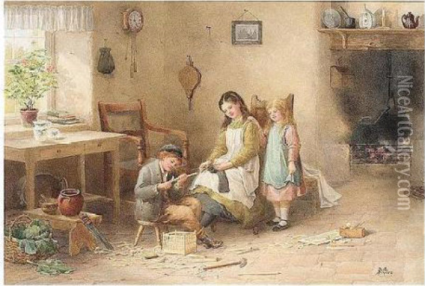 A Pleasant Occupation Oil Painting - Samuel McCloy