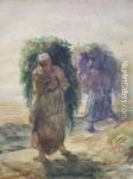Bears Initials Oil Painting - Jean-Francois Millet