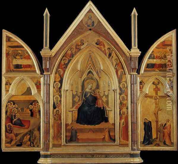 Triptych c. 1333 Oil Painting - Bernardo Daddi
