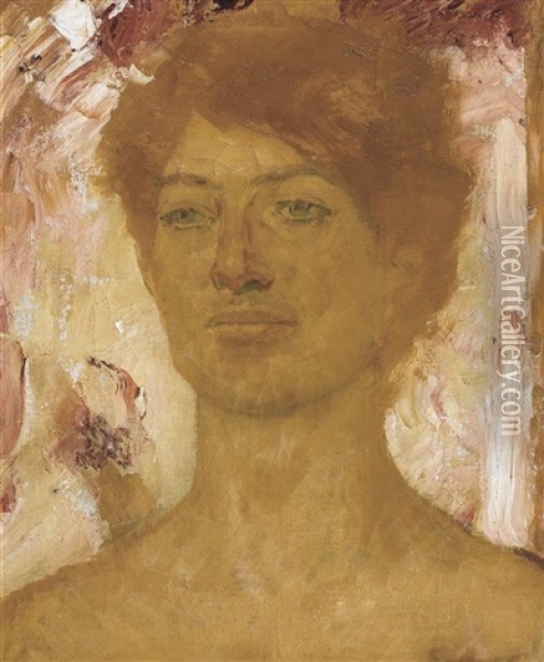 Portrat Einer Jungen Frau Oil Painting - Fritz Erler