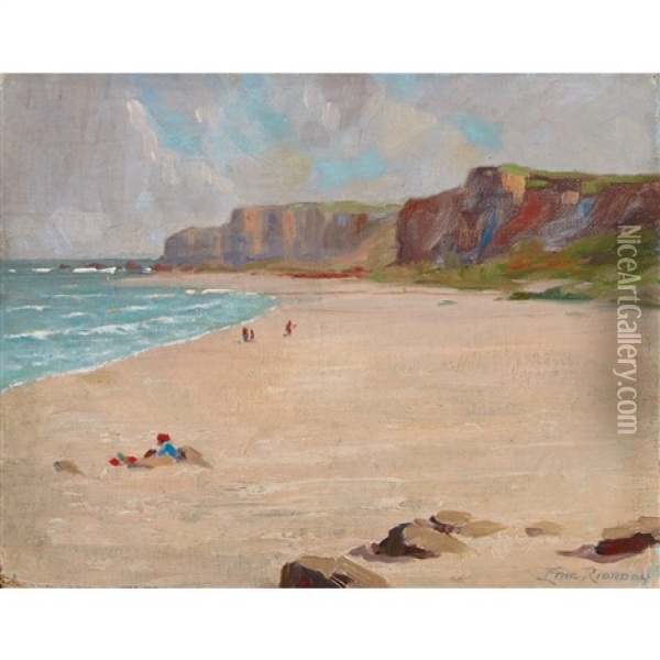 On The Beach Oil Painting - Eric Riordon