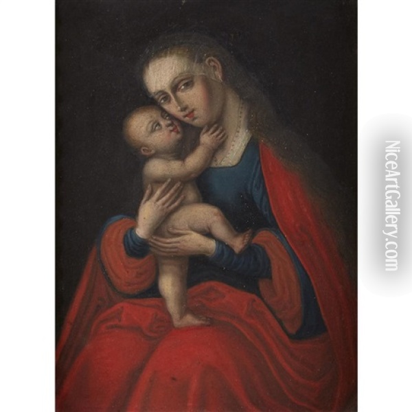 Madonna And Child Oil Painting - Adriaen Isenbrant